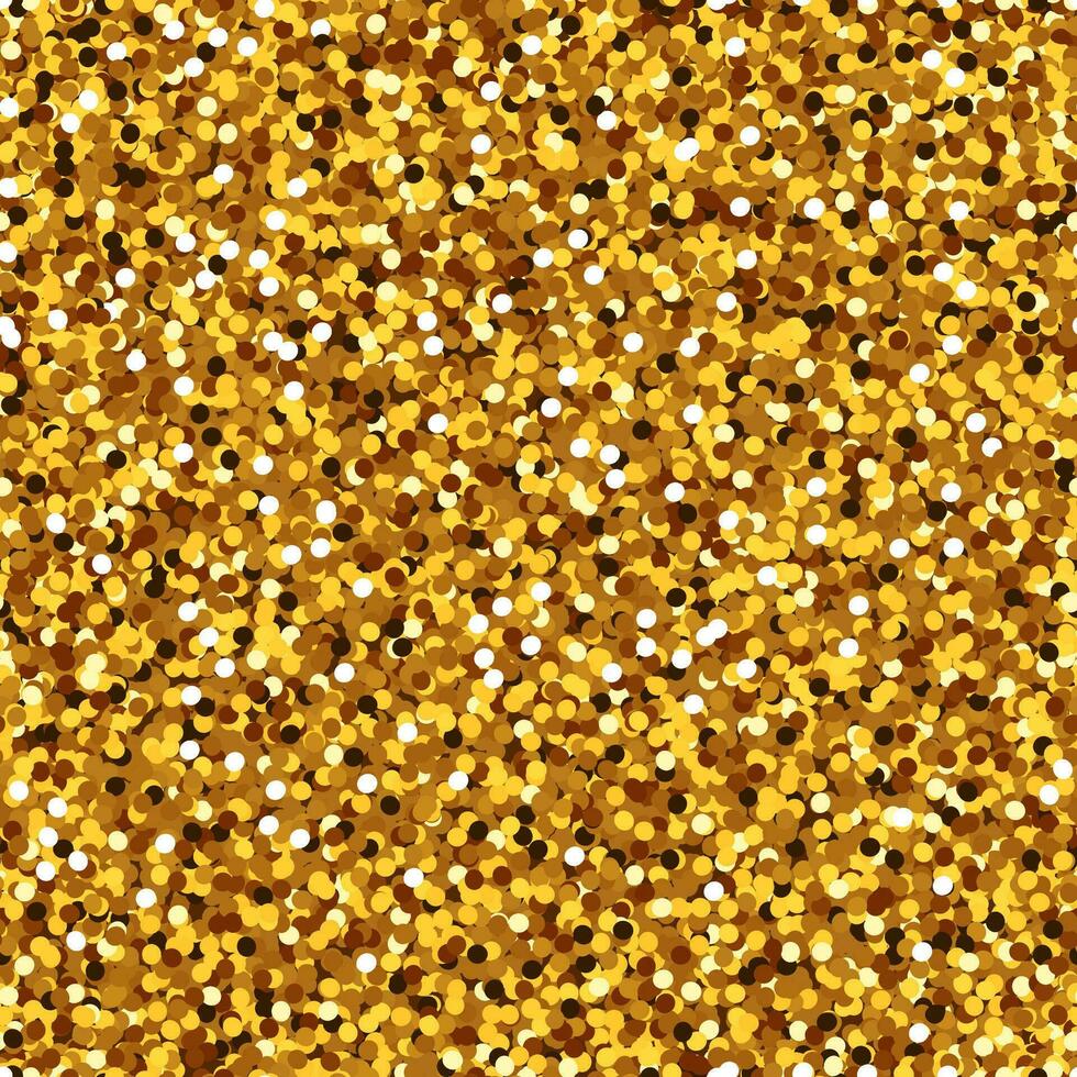 guld glitter sömlös mönster, skinande fest bakgrund med gyllene skimmer textur. Semester vektor abstrakt bakgrund. vektor illustration