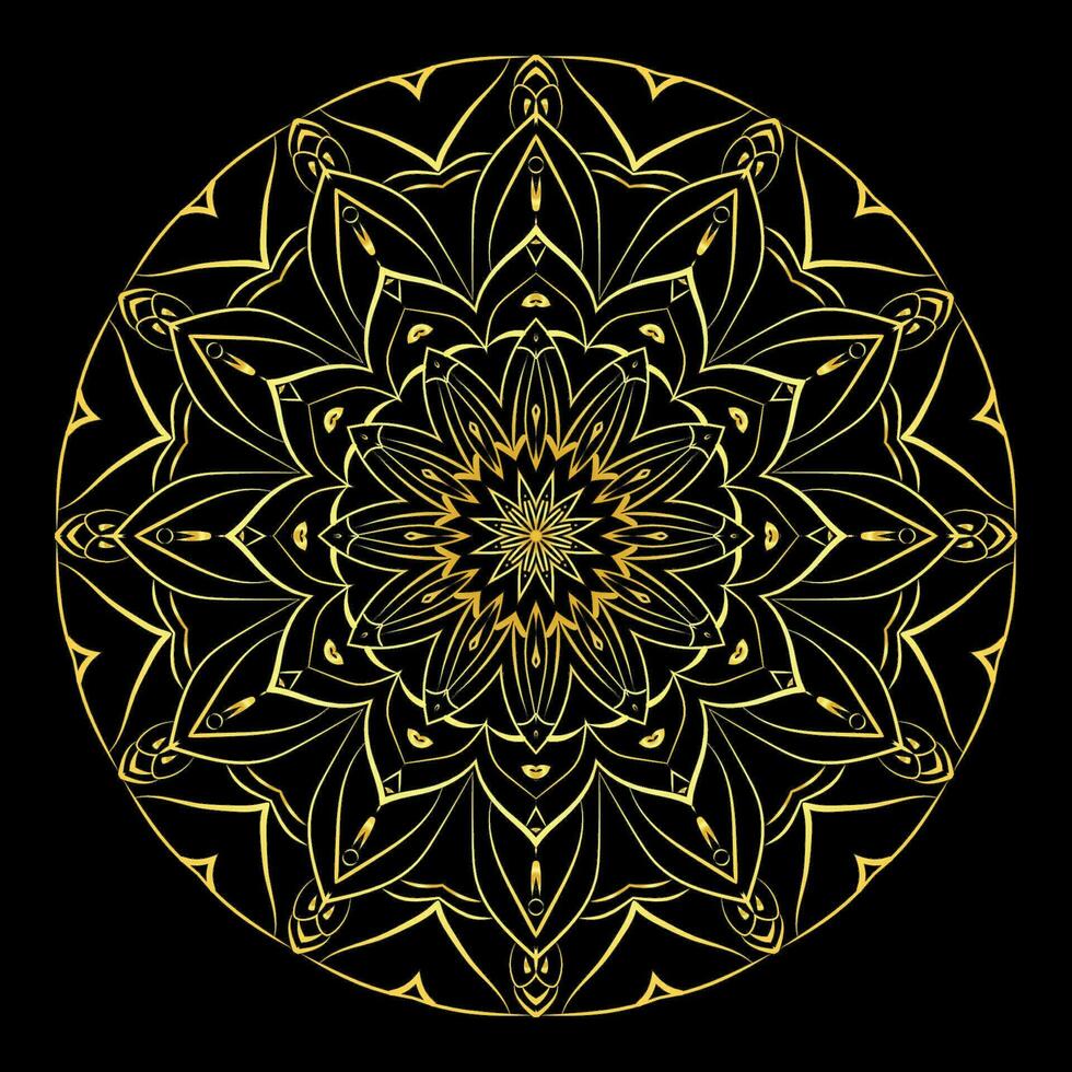 Luxus-Mandala-Design-Vorlage vektor