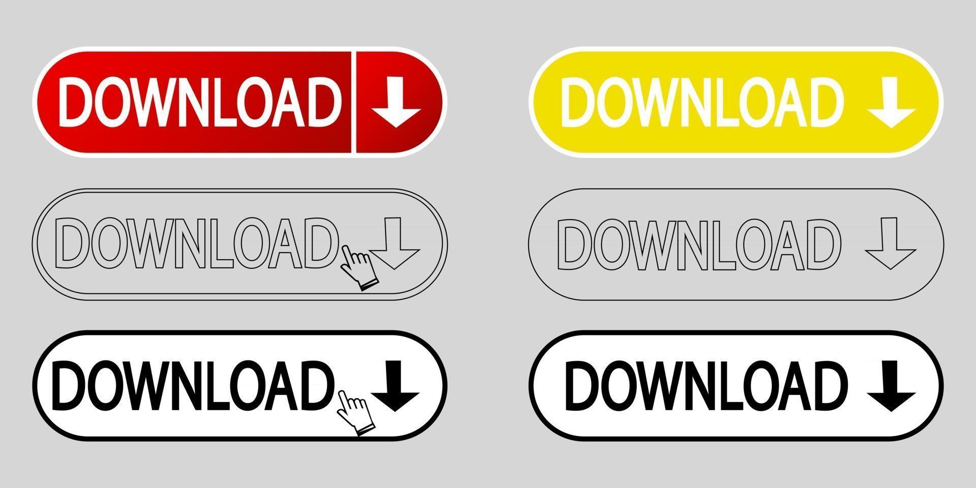 Download-Buttons-Symbol für Websites vektor