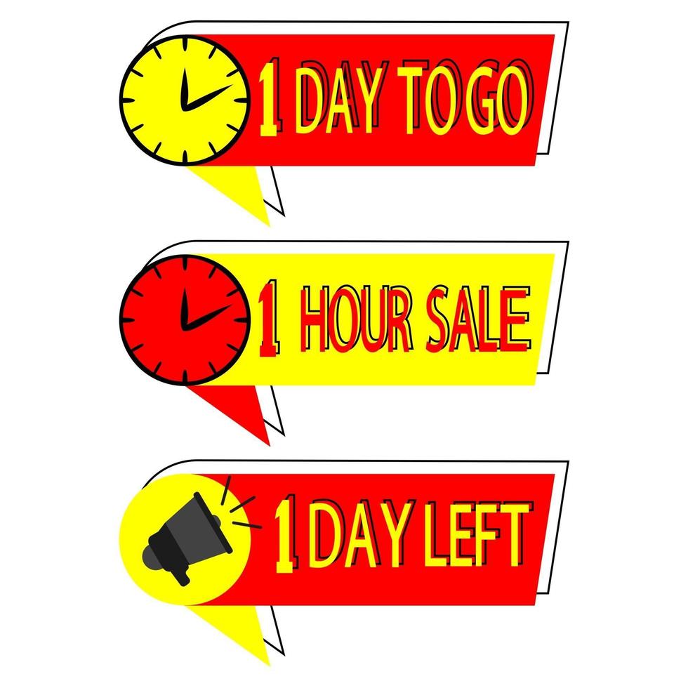 Countdown-Abzeichen zum Verkauf sale vektor