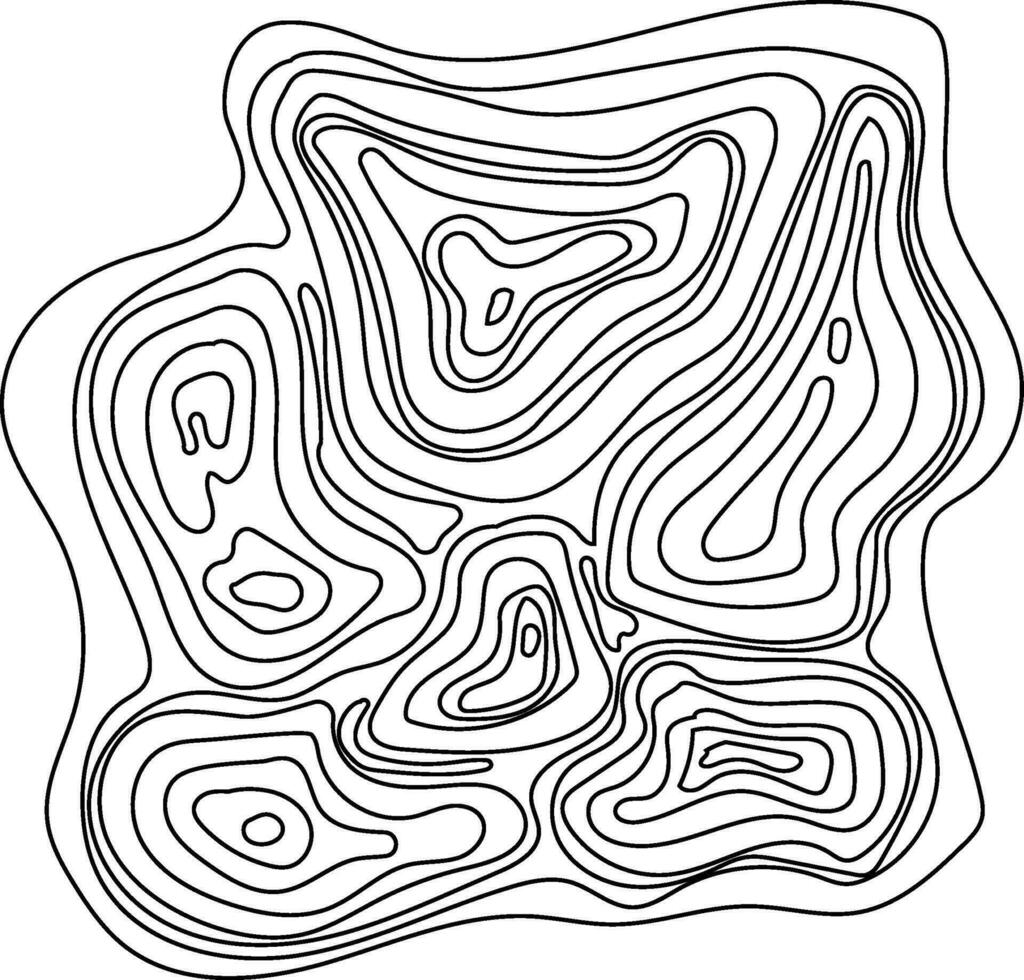 linje topografi element vektor