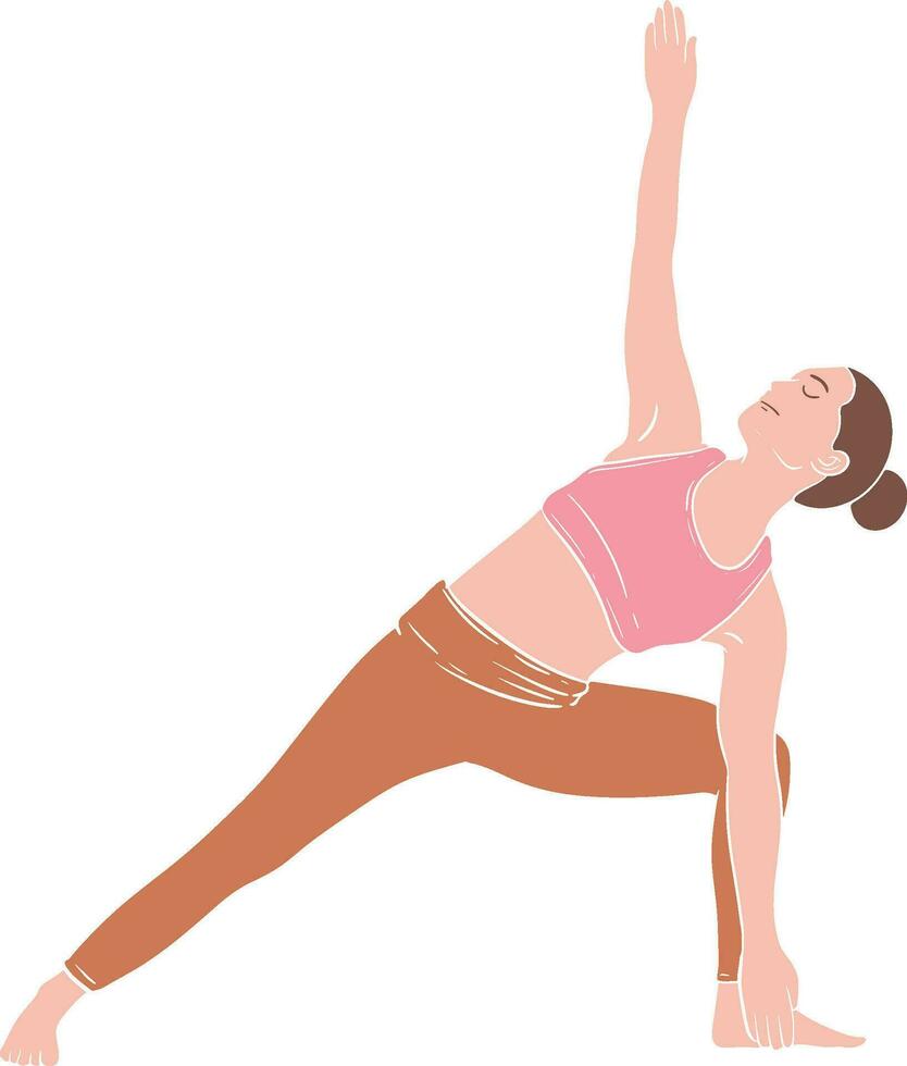 Dreieck Pose Yoga Illustration vektor