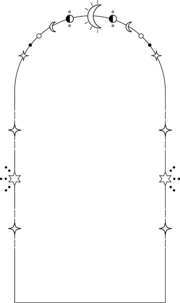 himmlisch Monoline Bogen Rahmen Element vektor