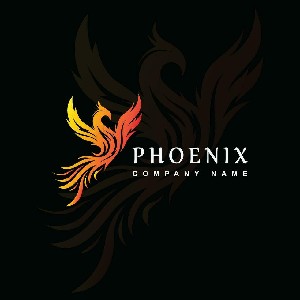 Feuer Phönix Maskottchen Logo Design Abbildungen vektor