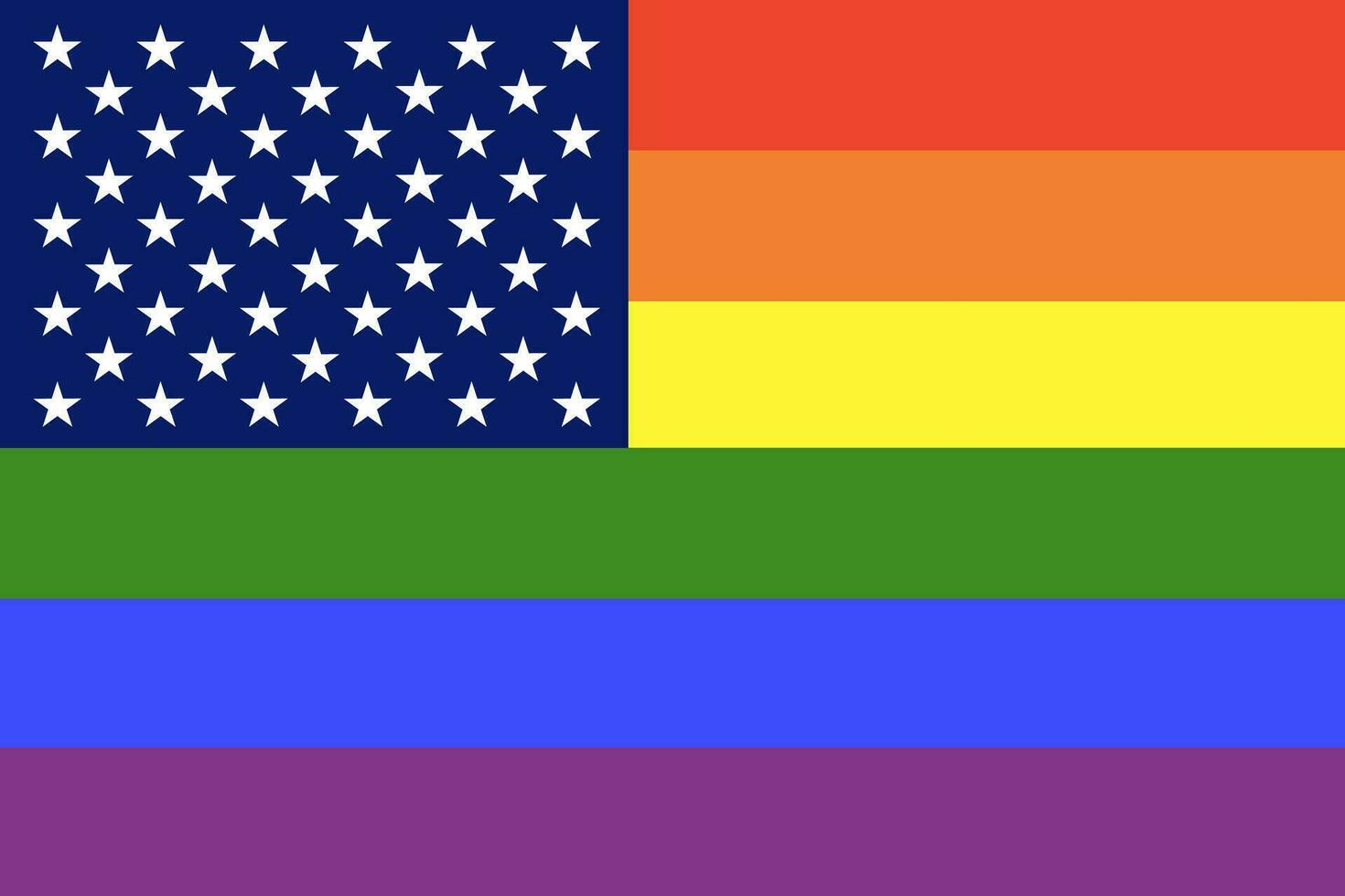 stolthet flagga usa. HBTQ symbol, regnbåge färger. förenad stater av Amerika Gay stolthet flagga. vektor