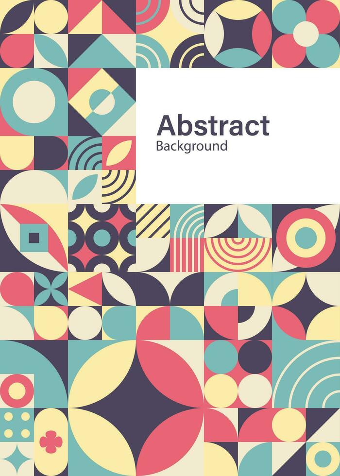 abstrakt färgrik geometrisk mosaik- former bakgrund vektor