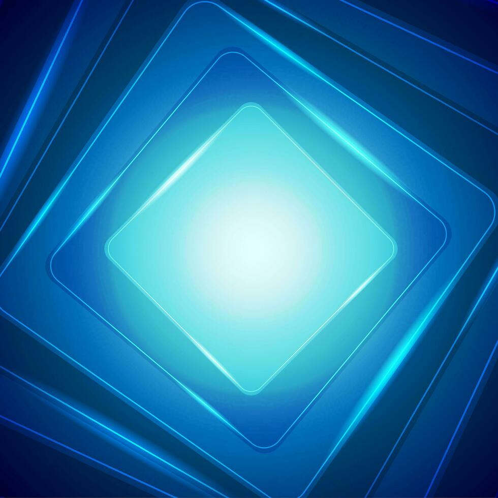 glänzend dunkel Blau Quadrate abstrakt Hintergrund vektor