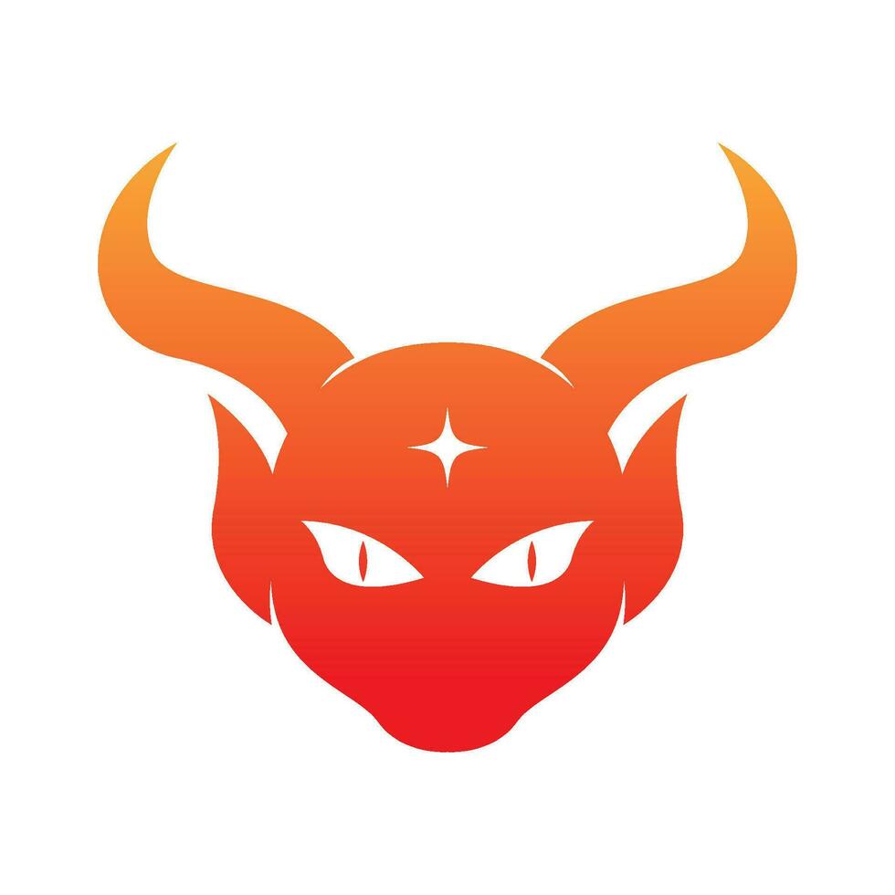 demon logotyp ikon design vektor