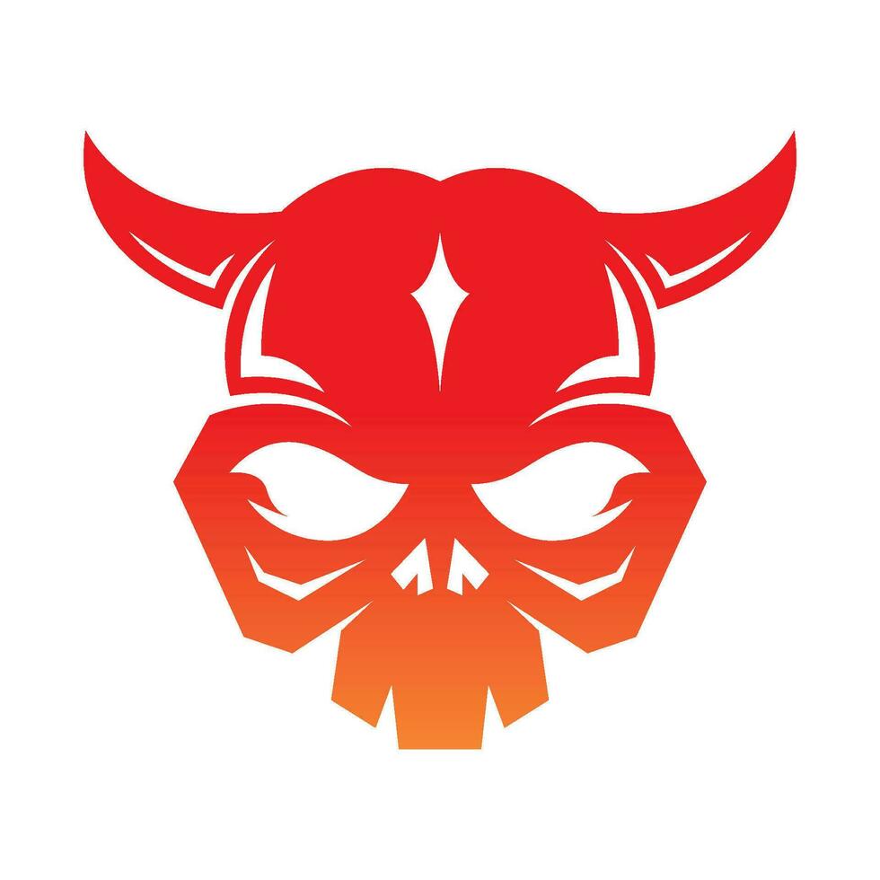 demon logotyp ikon design vektor