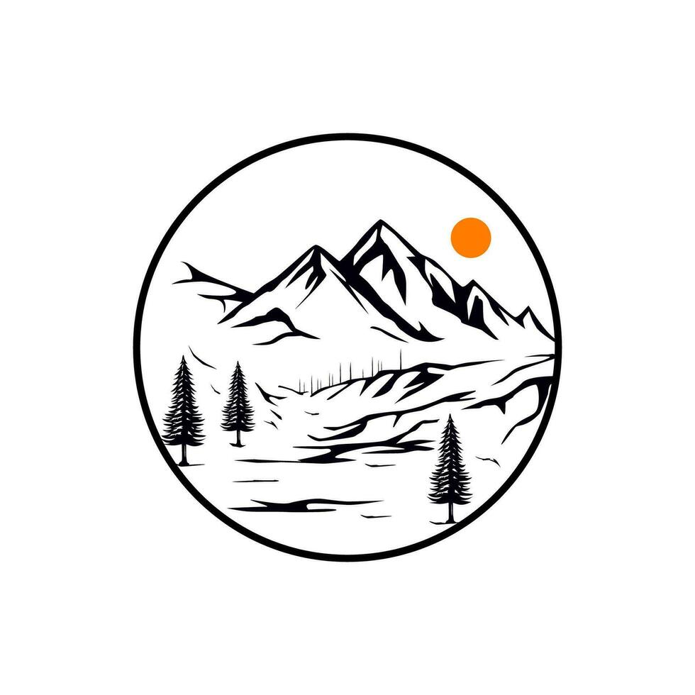 Berg Logo, Vektor Berg klettern, Abenteuer, Design zum klettern, Klettern Ausrüstung, und Marke mit Berg Logo Vektor Illustration