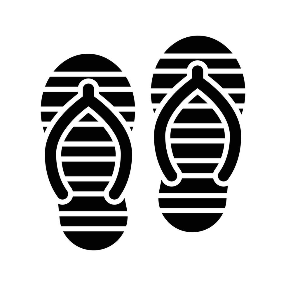 ein Symbol von Flip Flops im modern Stil isoliert auf Weiß Hintergrund, editierbar Vektor