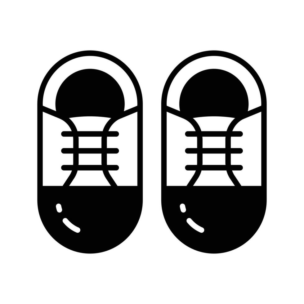 ein komfortabel Schuh zeigen Turnschuhe im modern Stil, bereit zu verwenden Symbol vektor