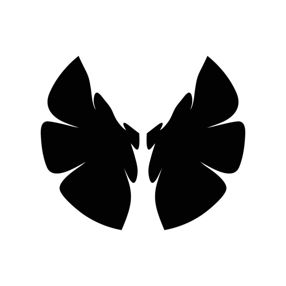 svart vingar ikon samling. vingar bricka på en vit bakgrund. vektor illustration.