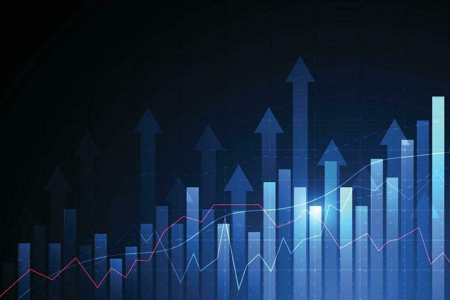 Business Candle Stick Graph Diagramm des Börseninvestitionshandels auf weißem Hintergrunddesign. bullischer Punkt, Trend der Grafik. Vektorillustration vektor