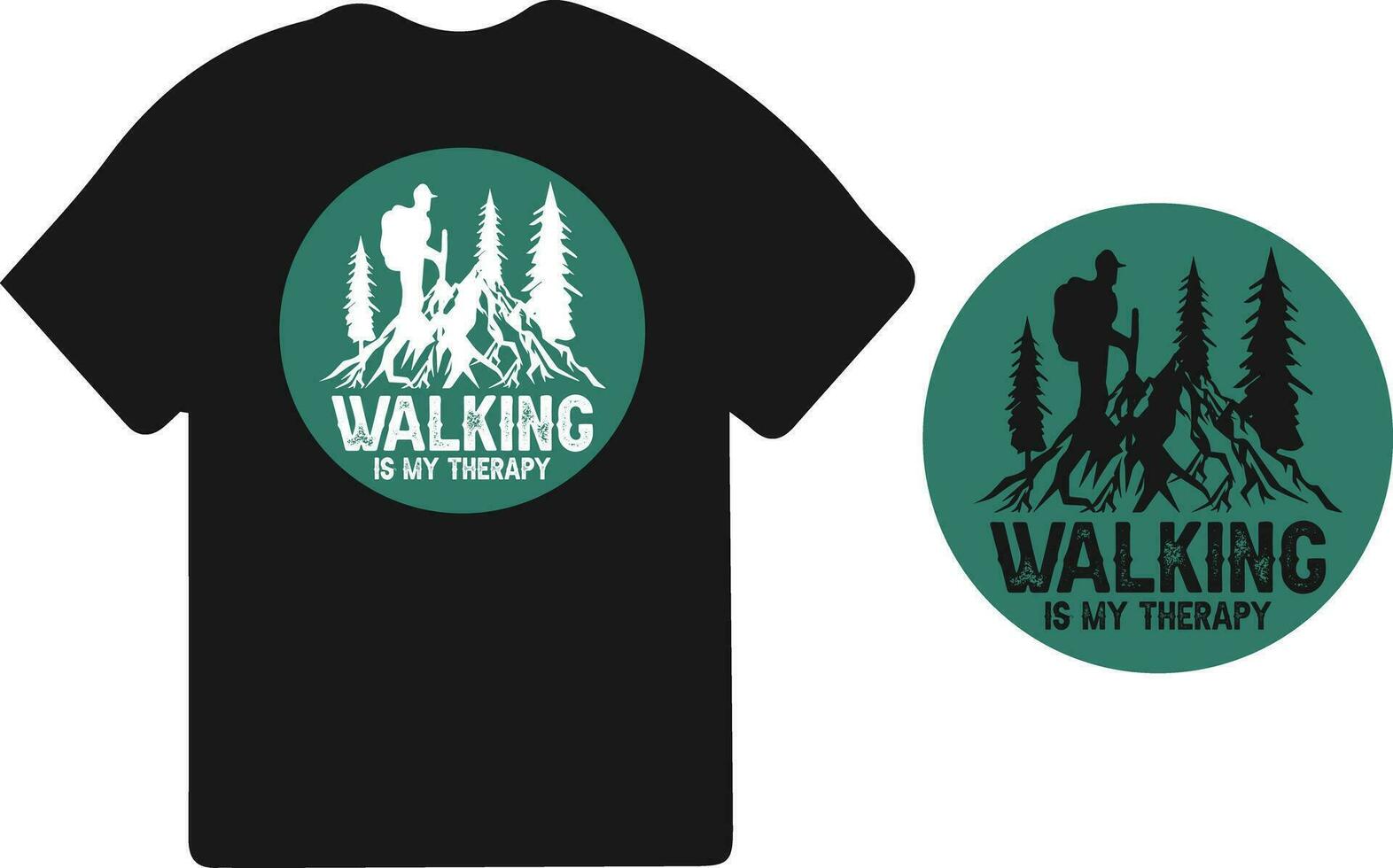 Wandern T-Shirt Design. wild, Berg, Wanderer, und Abenteuer Silhouetten Vektor Illustration.