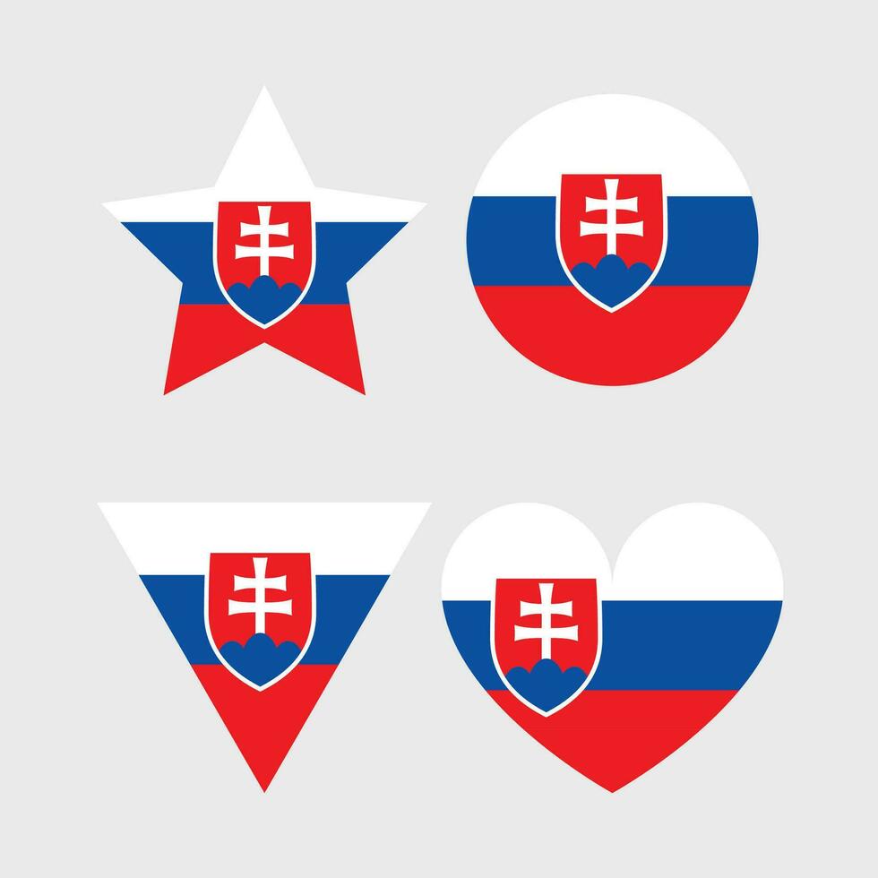 slovakia flagga vektor ikon