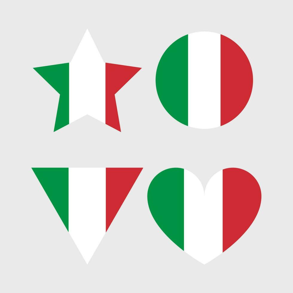 Italien flagga vektor ikon