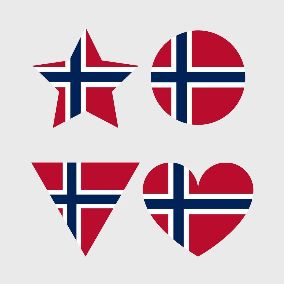 Norwegen Flagge Vektor Symbol