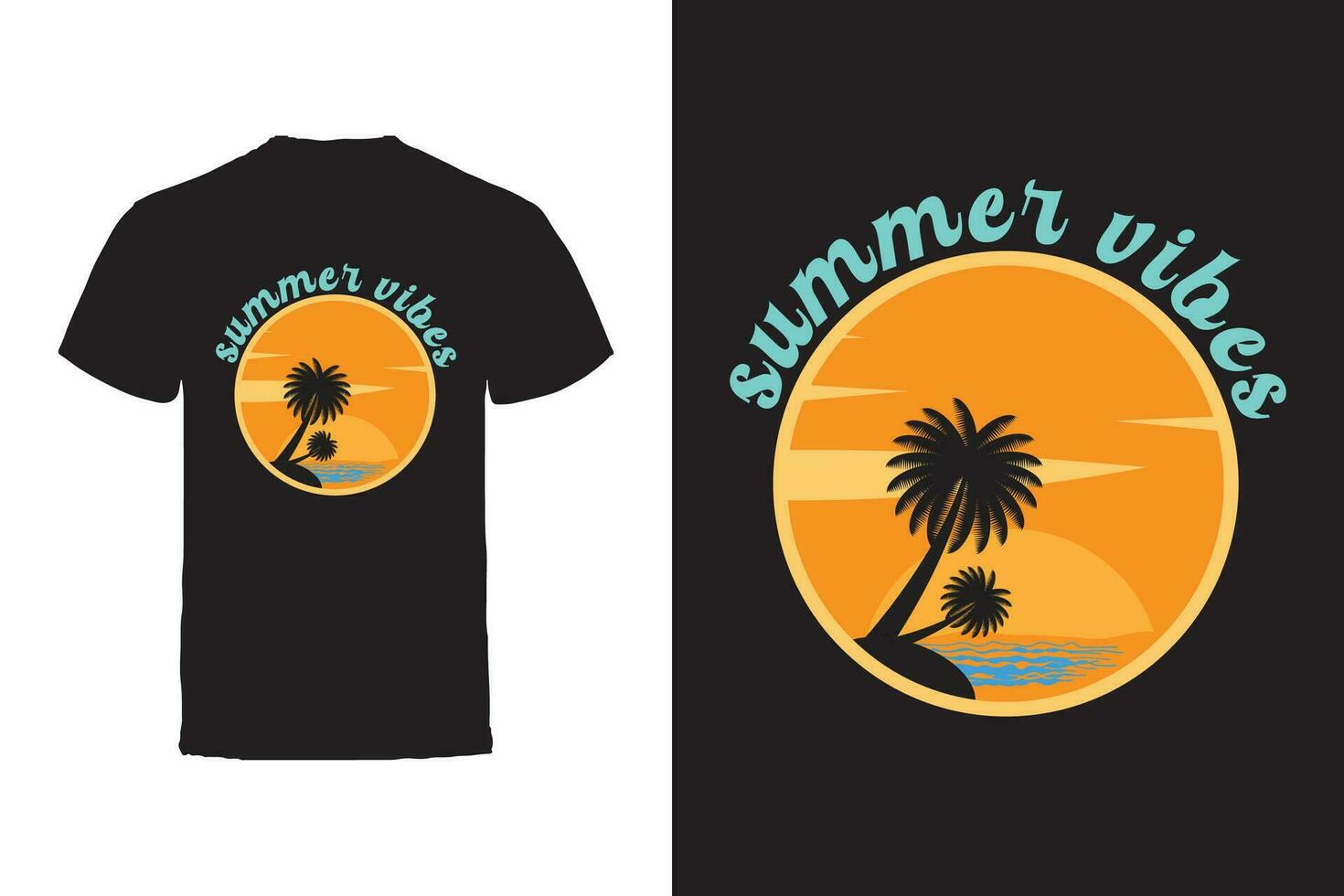 vektor t-shirt design. sommar typografi vektor t-shirt design.