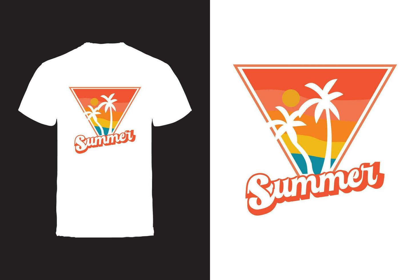 vektor t-shirt design. sommar typografi vektor t-shirt design.