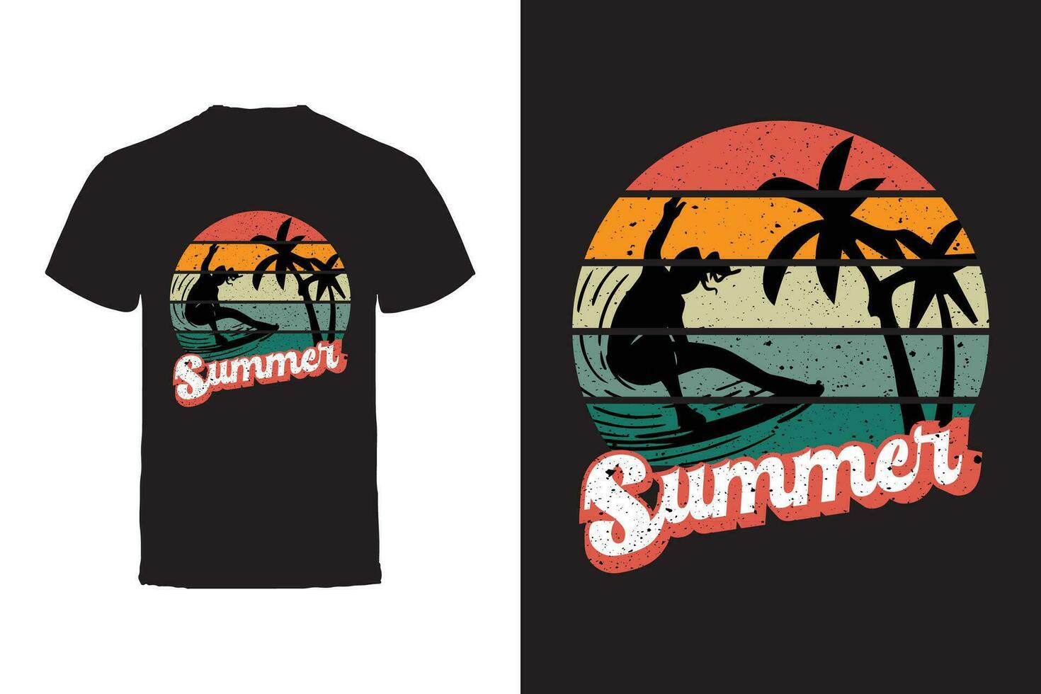 Vektor T-Shirt Design. Sommer- Typografie Vektor T-Shirt Design.