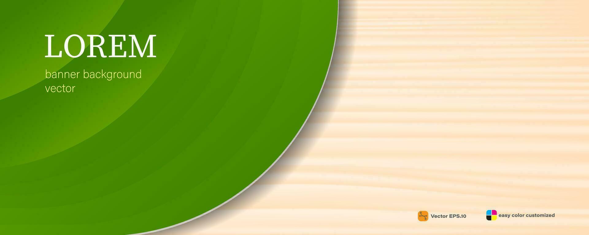 abstrakt Banner Hintergrund mit Holz Textur und Grün Papier .Vektor Illustration vektor