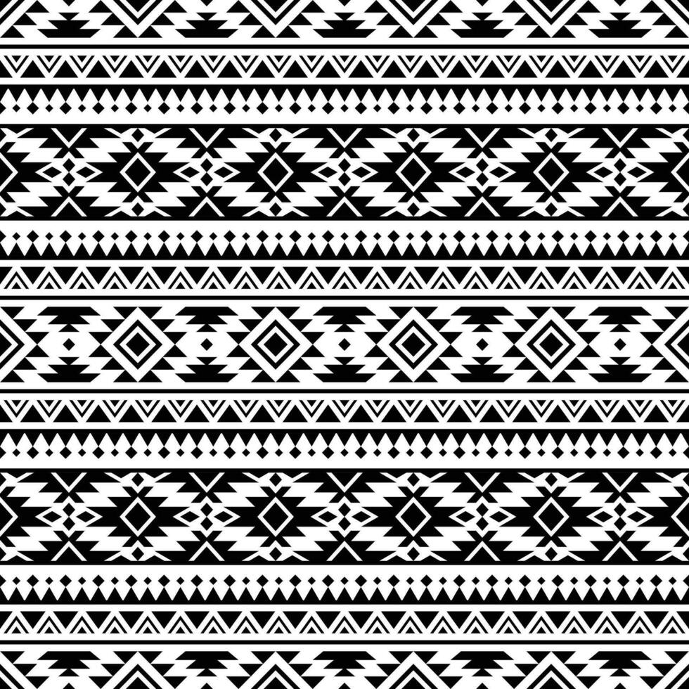 abstrakt ethnisch geometrisch Hintergrund Illustration Design. nahtlos Muster von aztekisch Stamm. schwarz und Weiß Farben. Design zum Textil, Stoff, Kleidung, Vorhang, Teppich, Ornament, Hintergrund, Verpackung. vektor