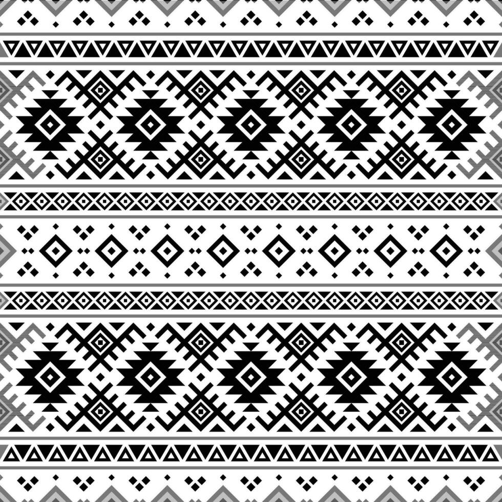 Stammes- Vektor nahtlos aztekisch Muster. schwarz und Weiß Farben. abstrakt ethnisch geometrisch Kunst drucken Design zum Textil- Vorlage, Stoff, Kleidung, Vorhang, Teppich, Ornament, Hintergrund, Verpackung.