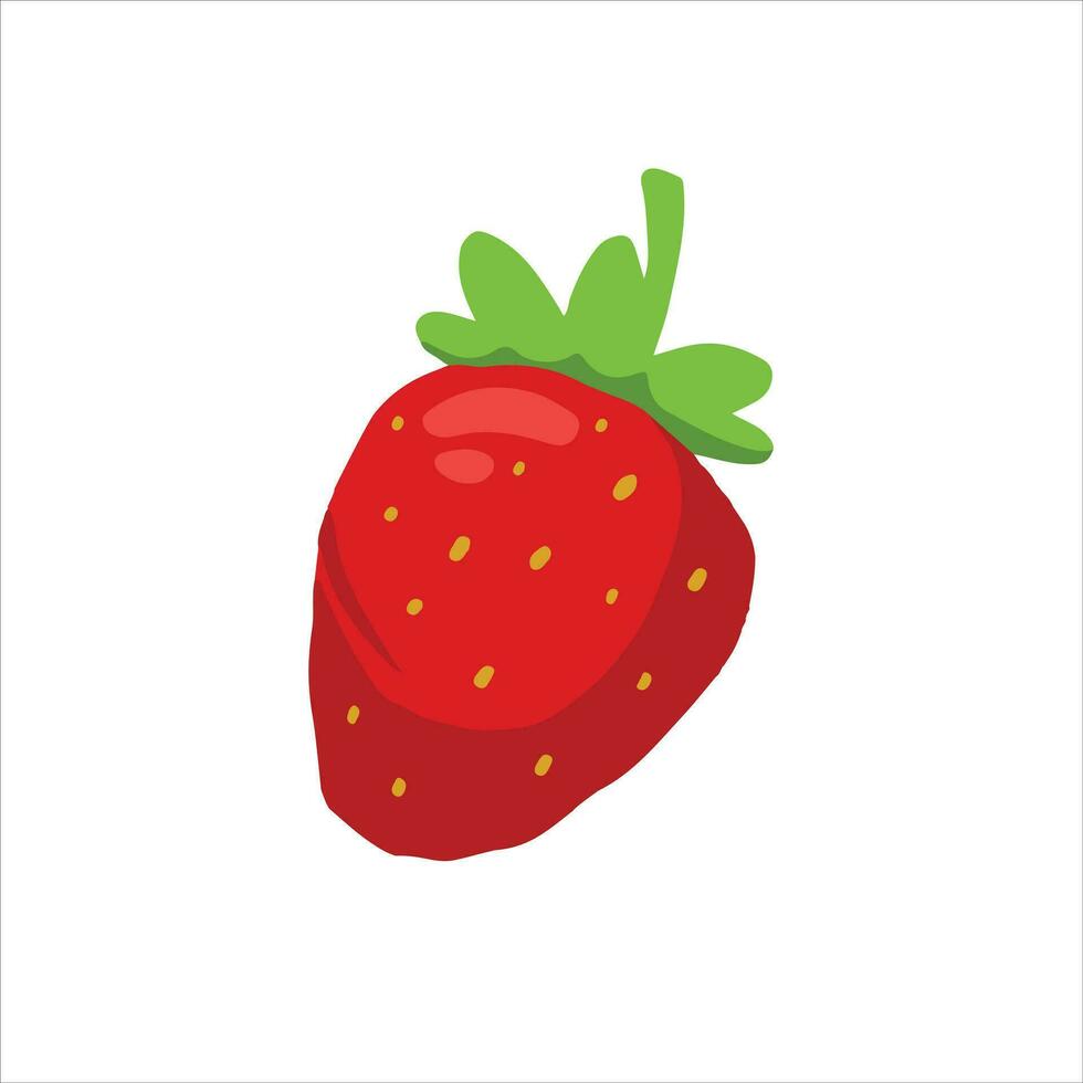 jordgubbsfrukt tecknad vektorillustration vektor