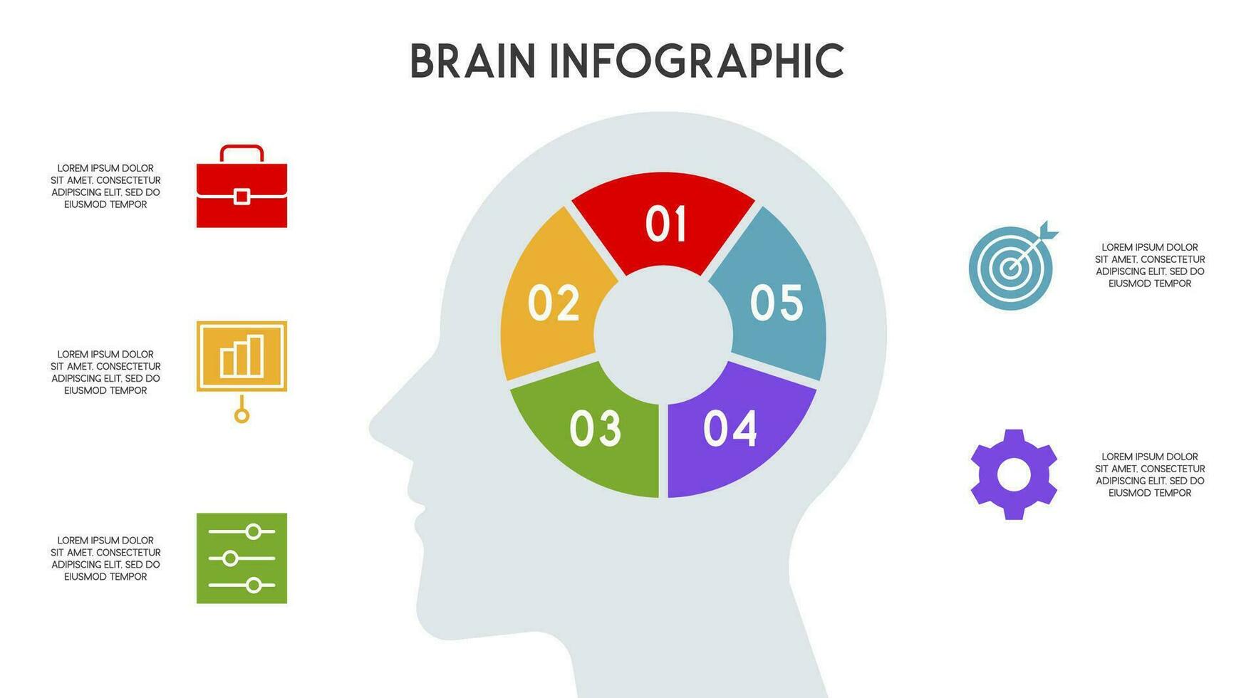 Vektor Mensch Kopf und andere Elemente zum Infografiken