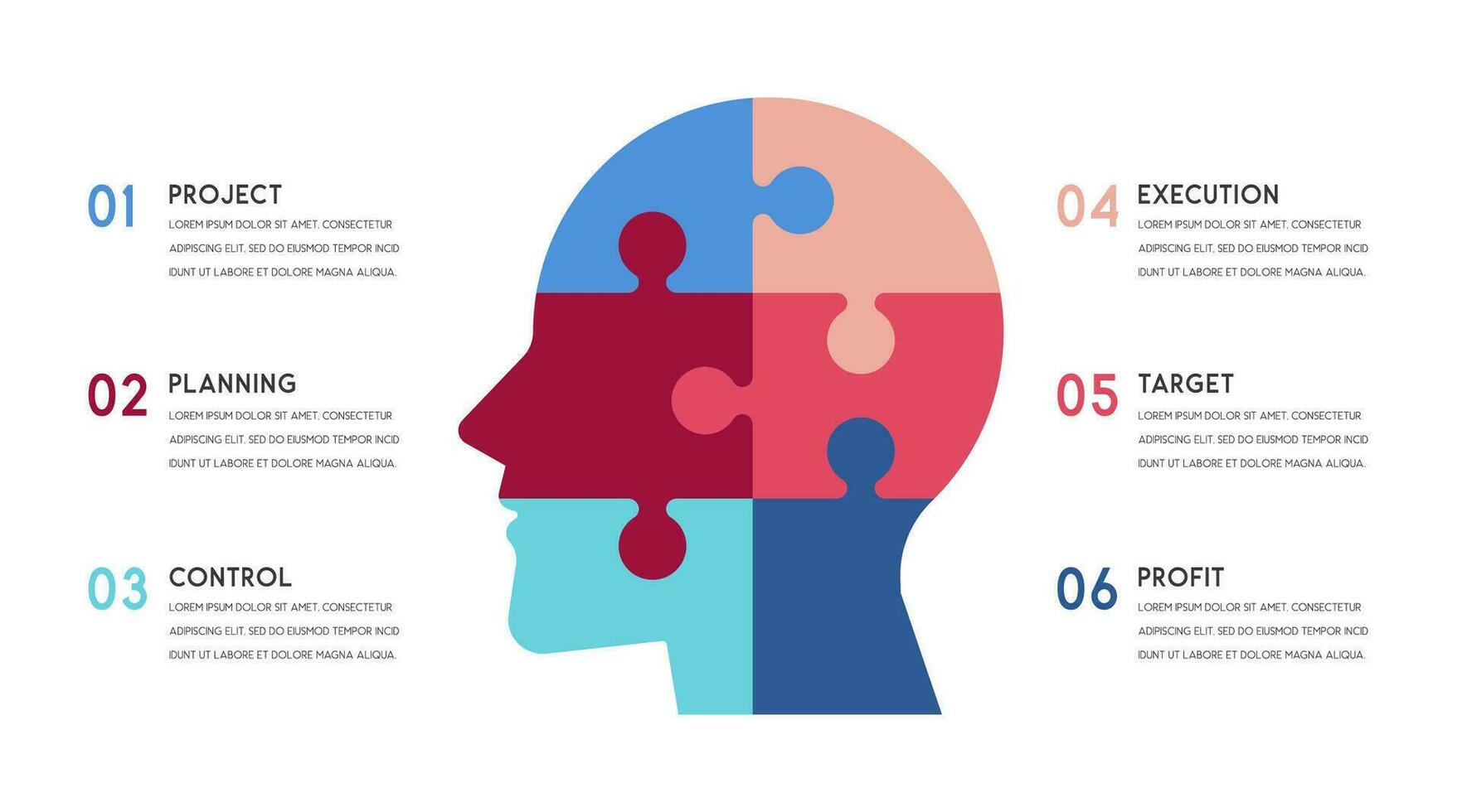 vektor mänsklig huvud och Övrig element för infographics