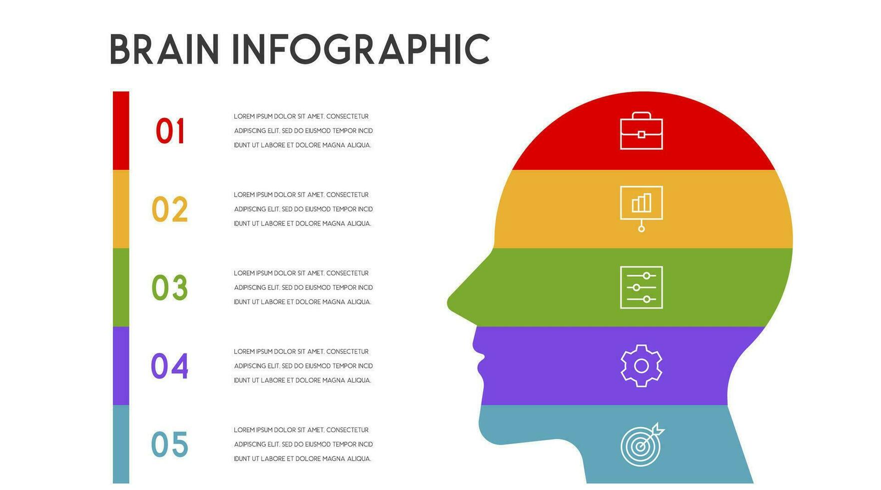 Vektor Mensch Kopf und andere Elemente zum Infografiken