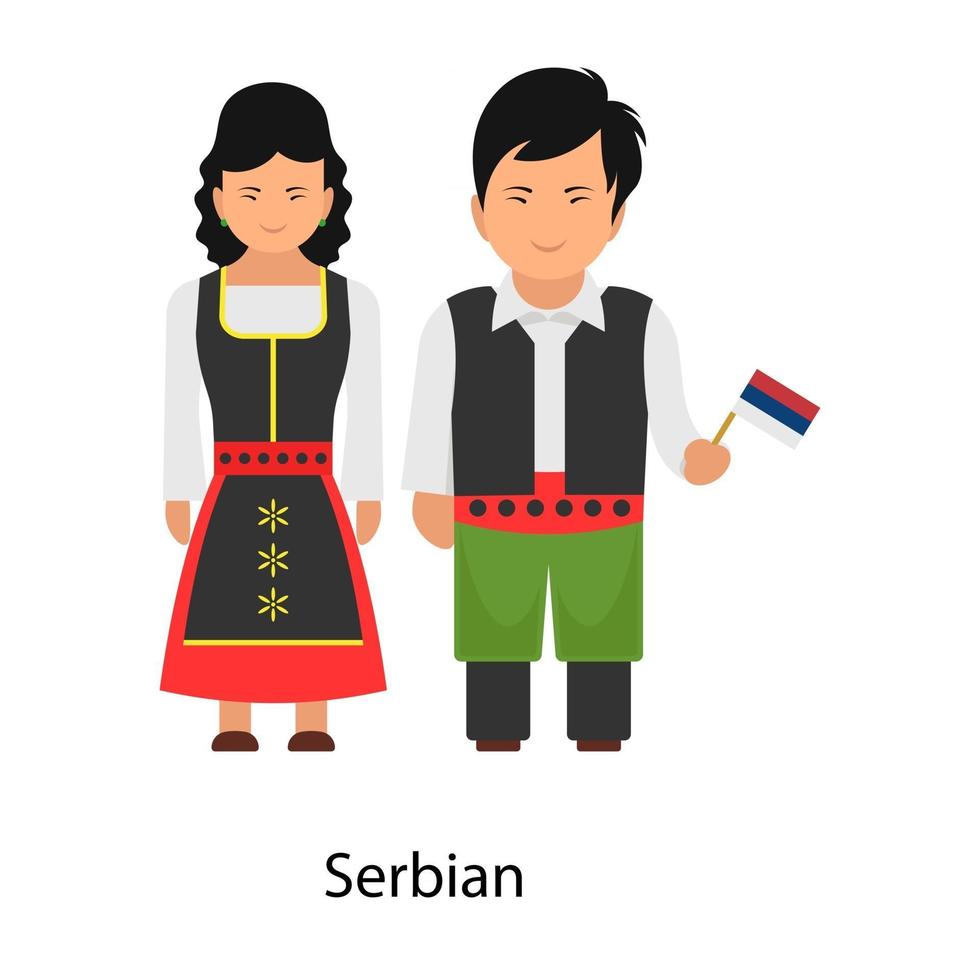 serbisk klänning perfekt vektor