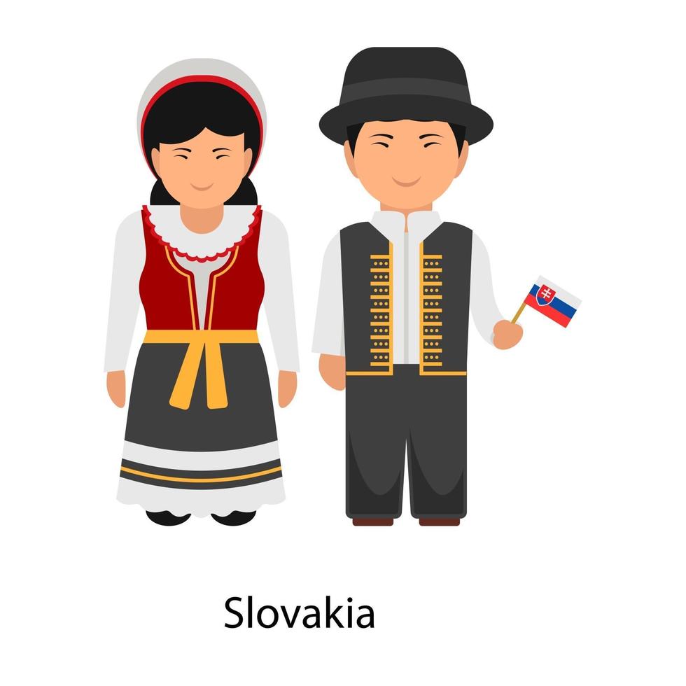 slowakische Kleider zeigen vektor