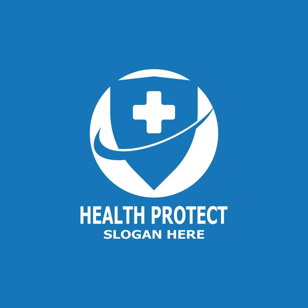 Gesundheit Pflege schützen Medizin Logo Vektor Vorlage