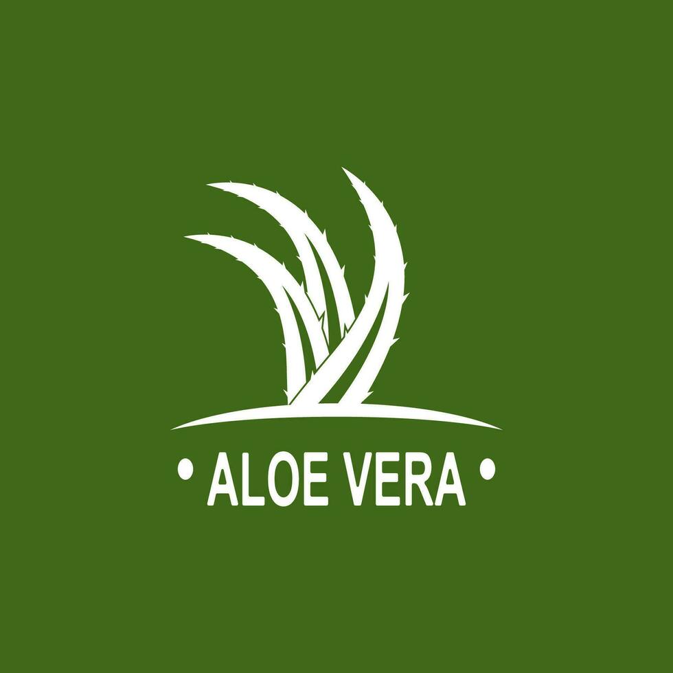 aloe vera logotyp illustration mall design vektor