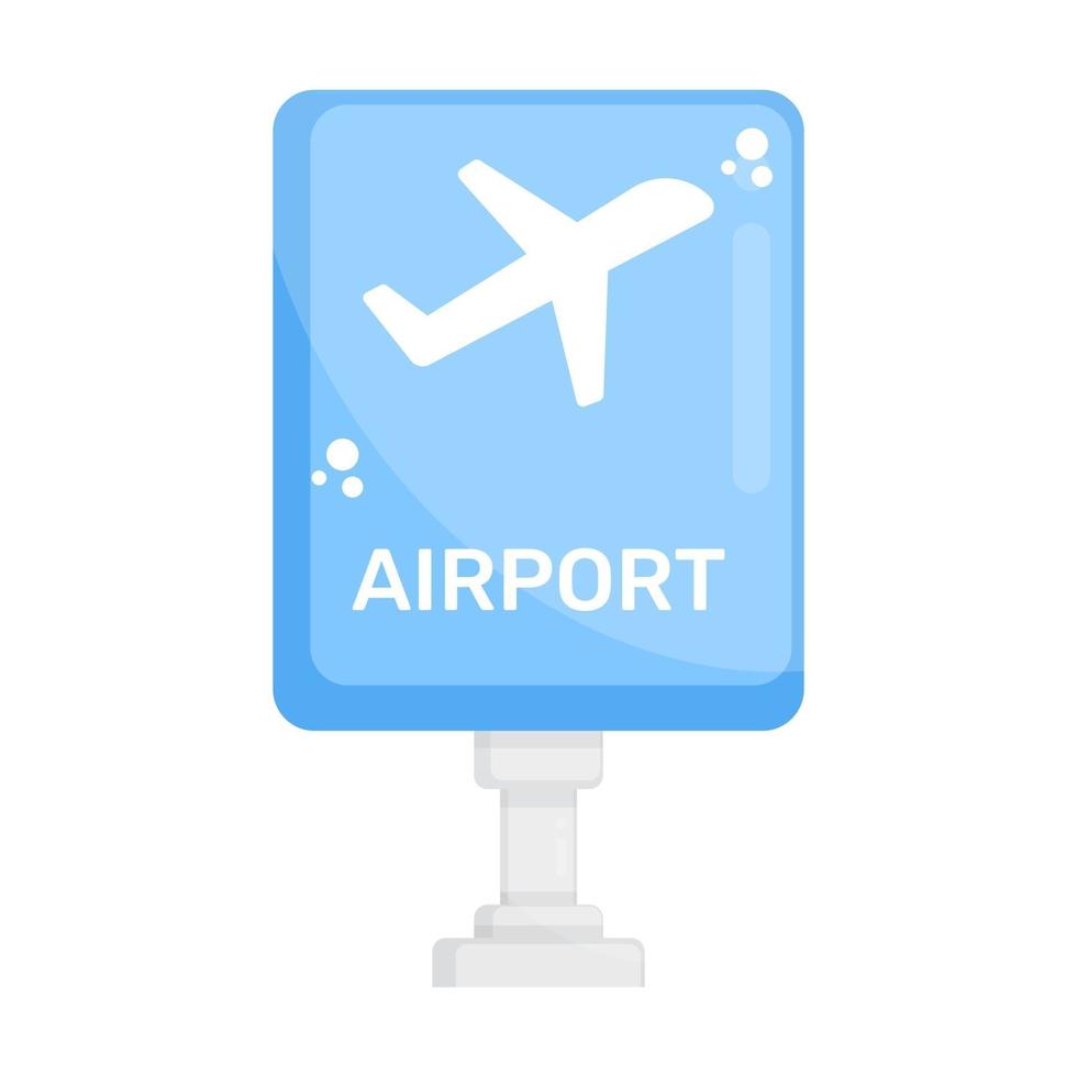 Verkehrszeichen am Flughafen vektor