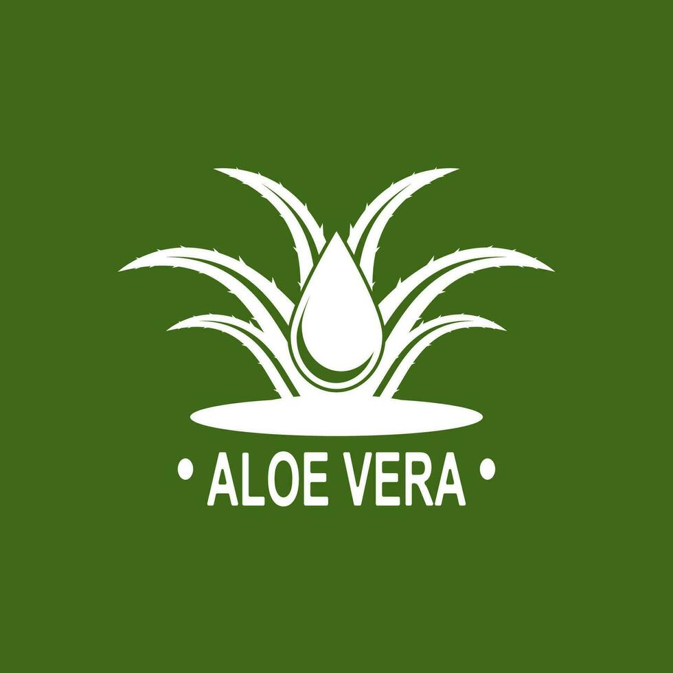 aloe vera logotyp illustration mall design vektor