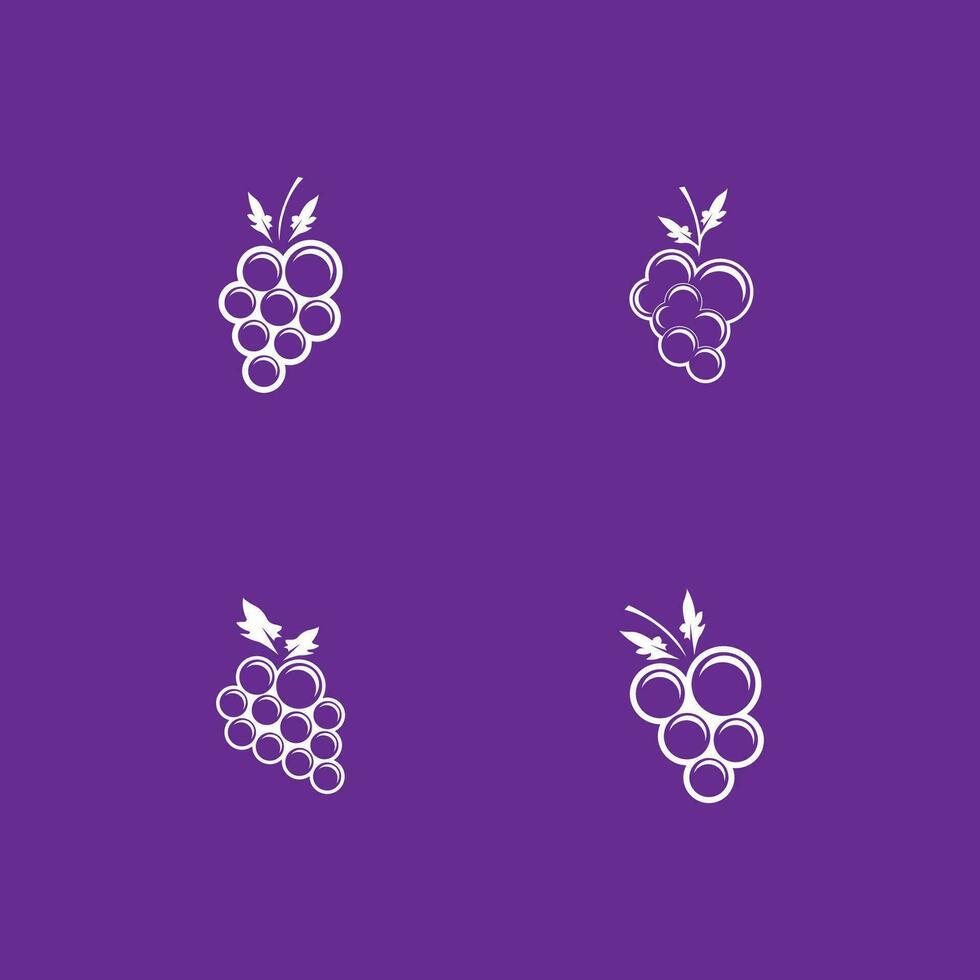 modern Obst Traube Logo Vorlage vektor