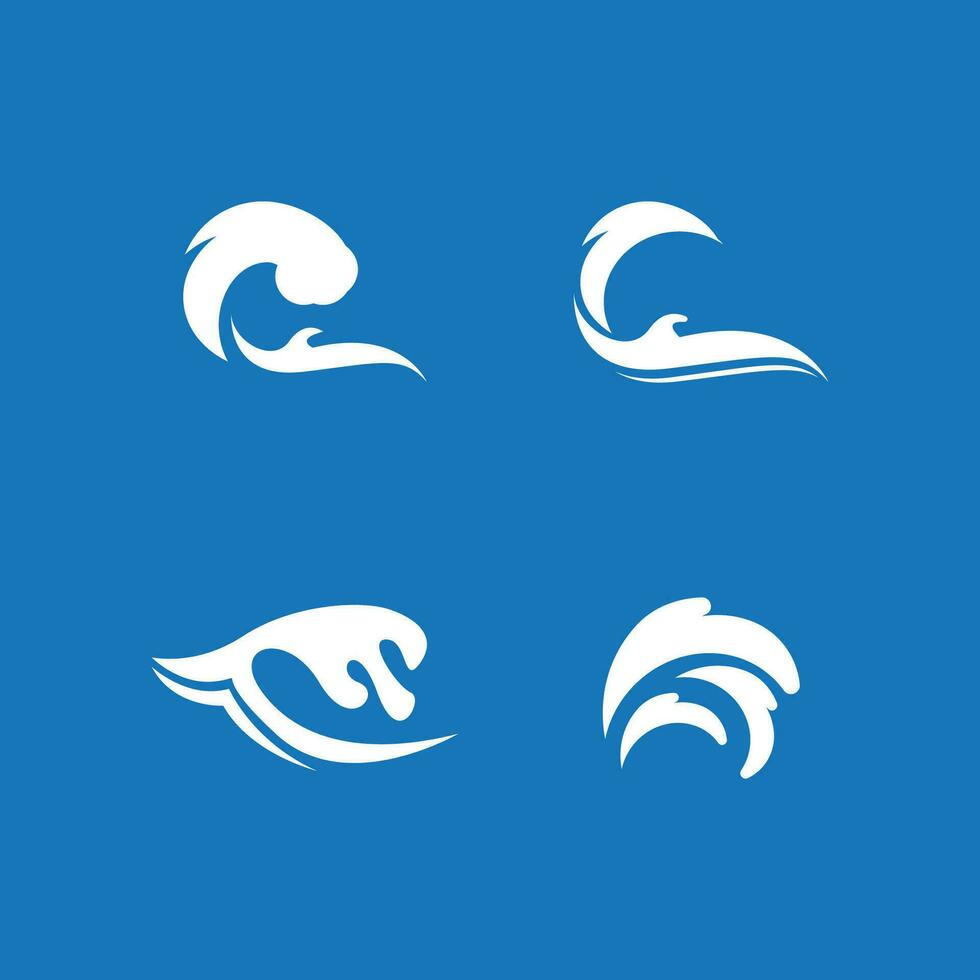 Spritzen Wasser Welle Strand Logo und Symbol Vektor
