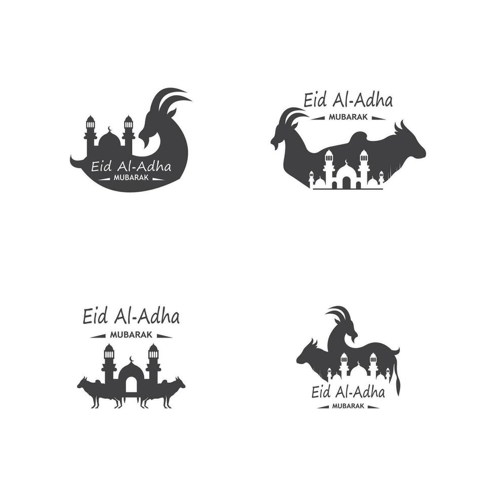 eid al adha Mubarak Logo Vektor Illustration