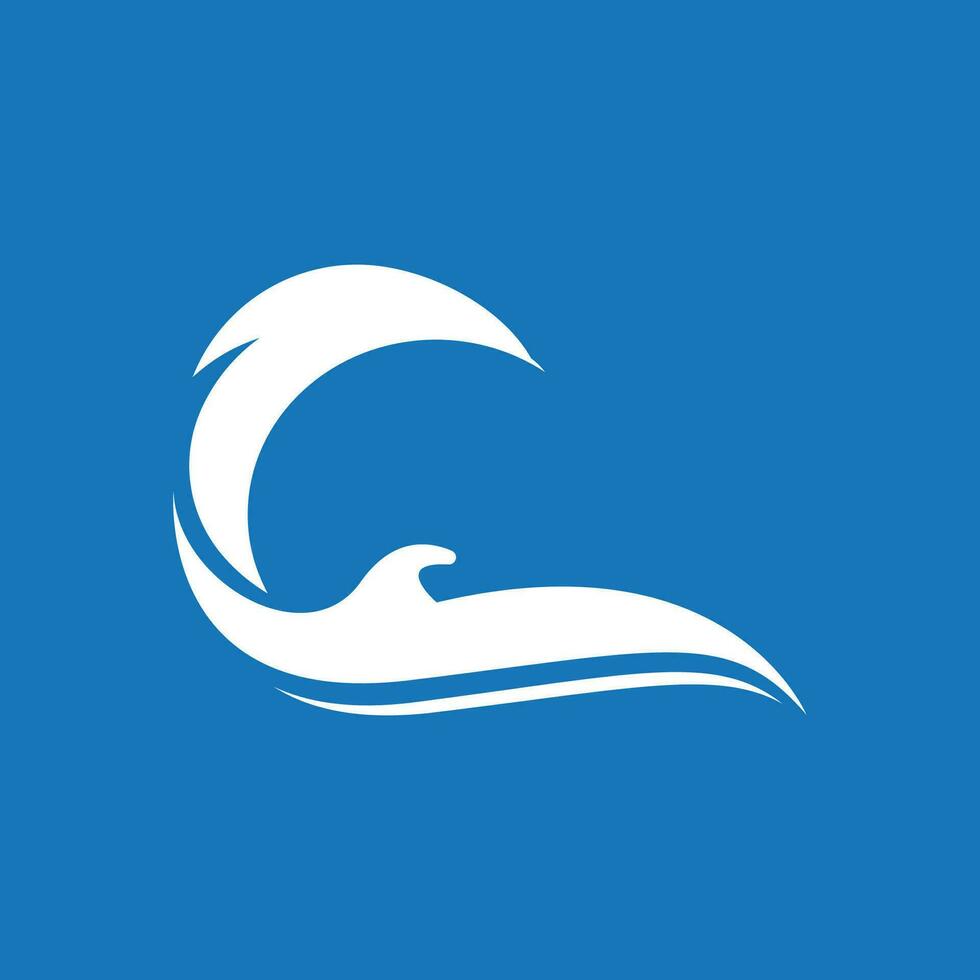 Spritzen Wasser Welle Strand Logo und Symbol Vektor