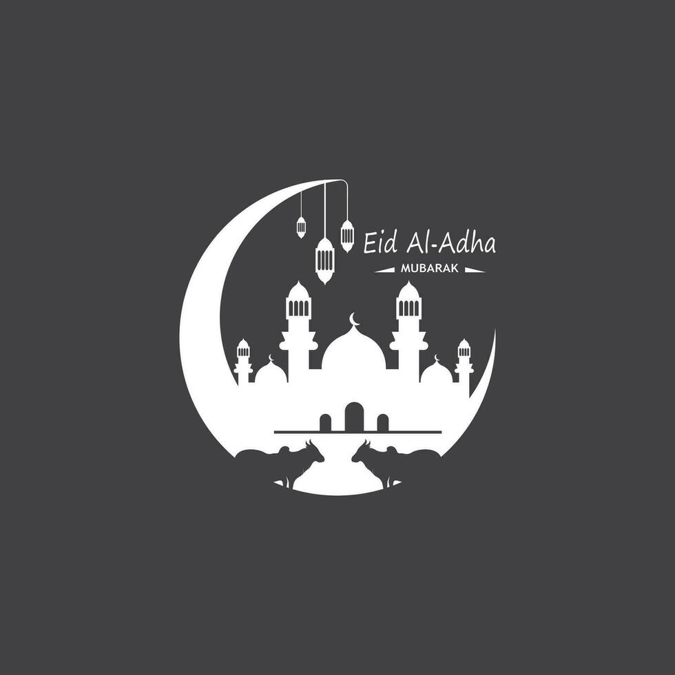 eid al adha Mubarak Logo Vektor Illustration