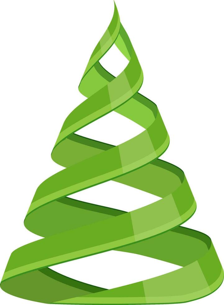 Illustration von Grün Weihnachten Baum. vektor