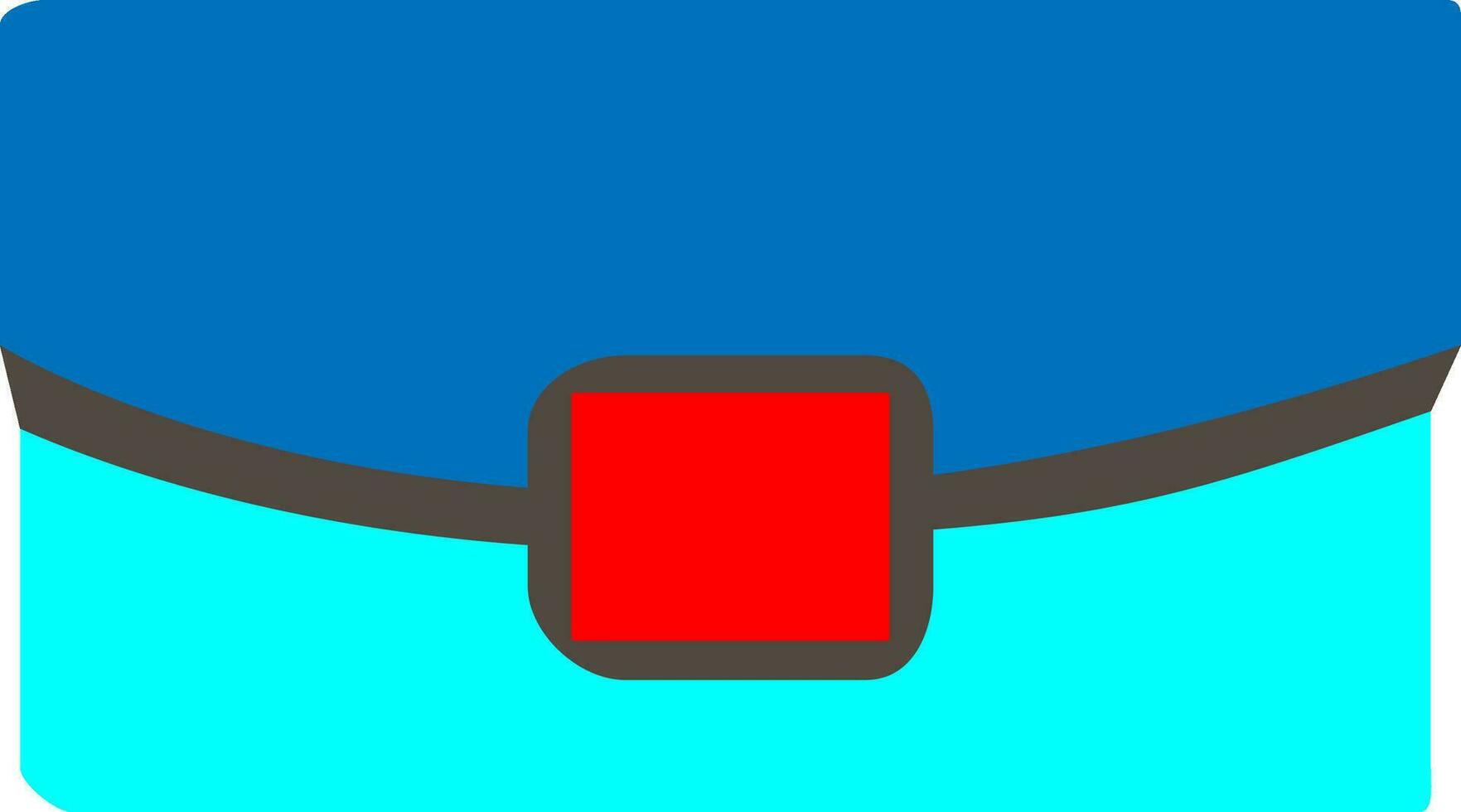 blå och röd portfölj väska. vektor
