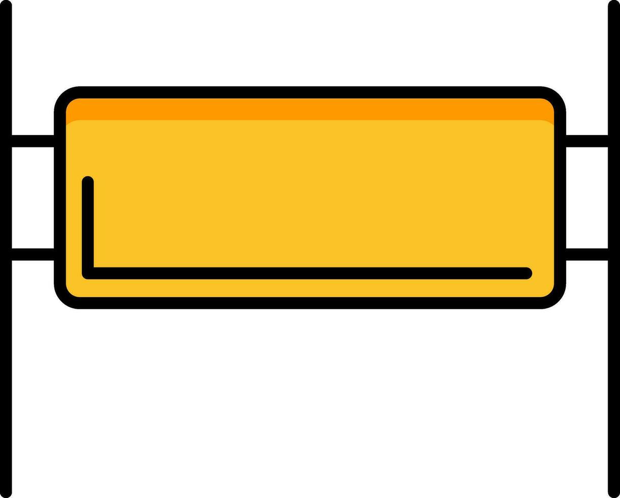 hängande tömma baner eller affisch ikon i gul Färg. vektor