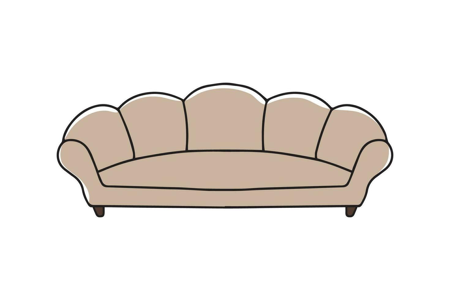 Sofa, linear Stil Zeichen zum Handy, Mobiltelefon Konzept und Netz Design. Symbol, Logo Illustration. Vektor Grafik. Vektor Illustration