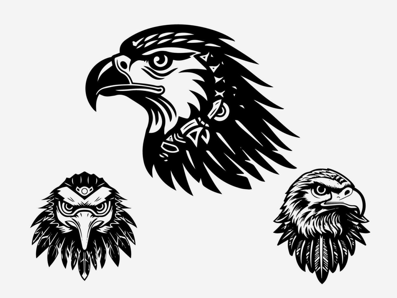 anmutig Adler Logo Design Illustration symbolisieren Eleganz und Präzision. geeignet zum Luxus, Mode, und Tierwelt Erhaltung Marken. zeitlos und anspruchsvoll. vektor