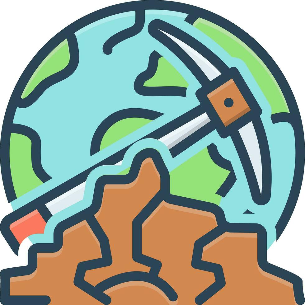 Färg ikon för geologisk vektor