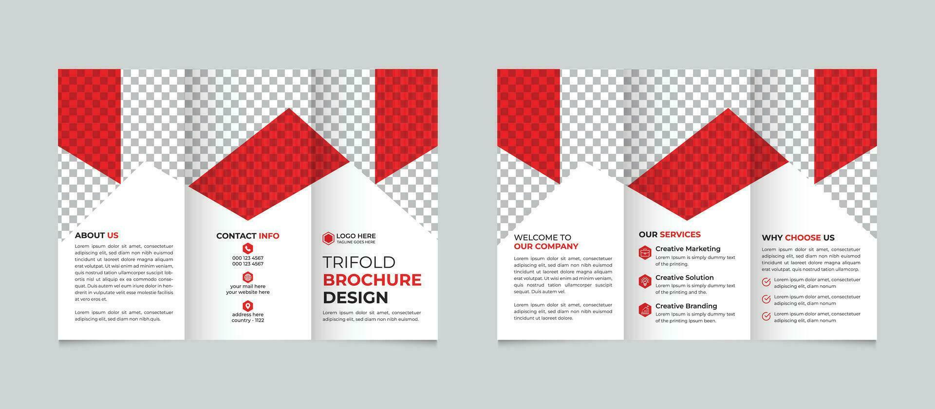 professionell kreativ modern företag trifold broschyr design mall för din företag fri vektor